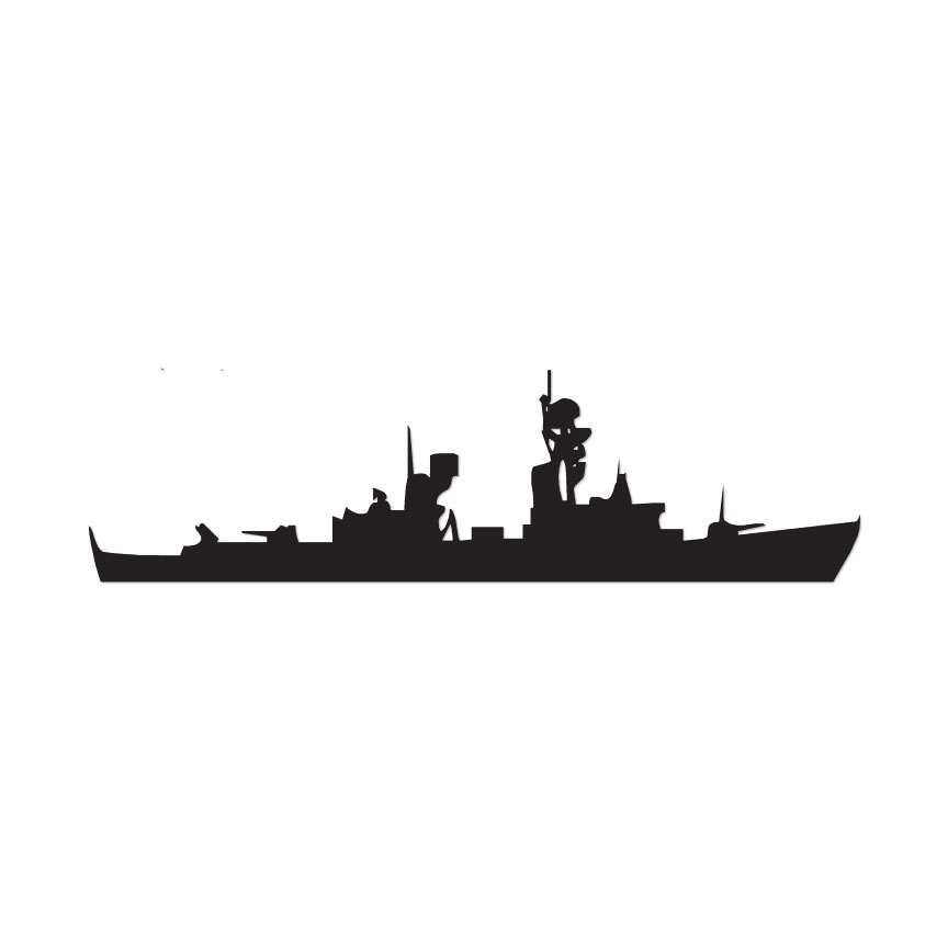 Ship Boat Navy Frigate – Vinyl Decal Sticker – Multiple Colors & Sizes – ebn3032