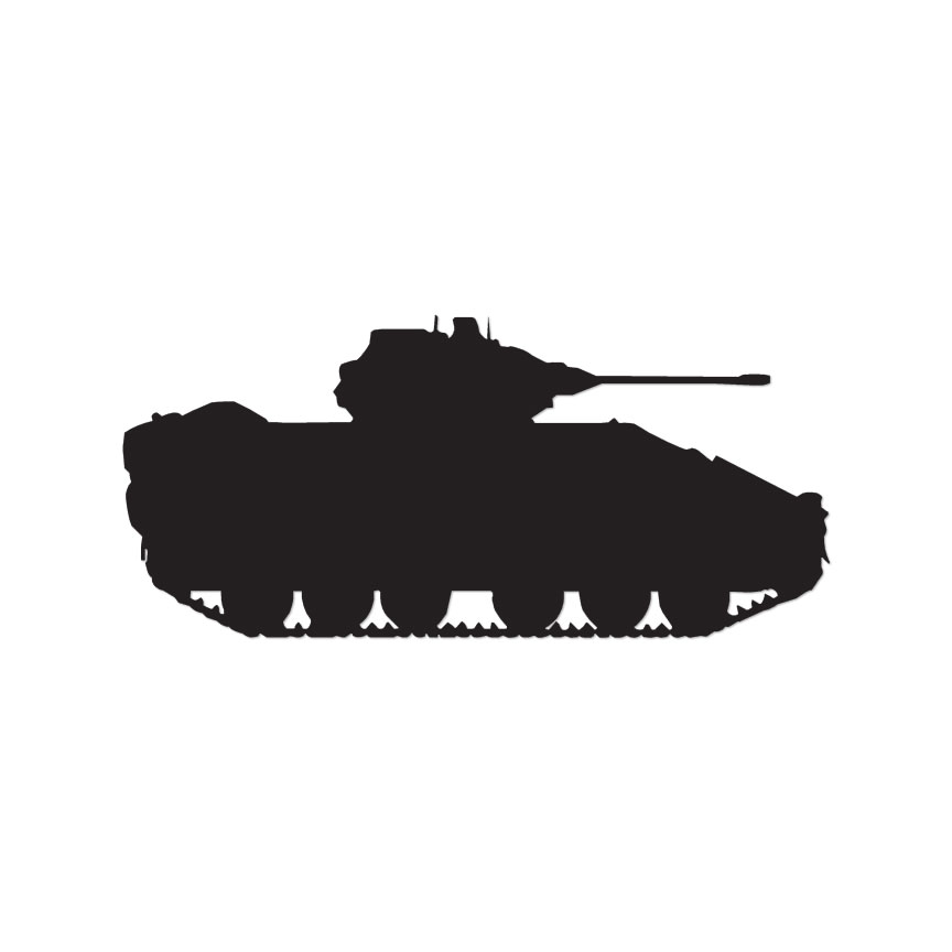 Tank Military Bradley – Vinyl Decal Sticker – Multiple Colors & Sizes – ebn3035