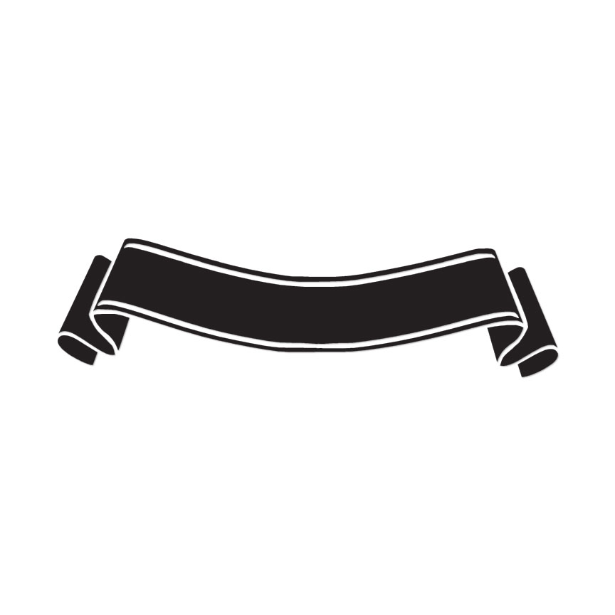 Banner Decorative – Vinyl Decal Sticker – Multiple Colors & Sizes – ebn3089