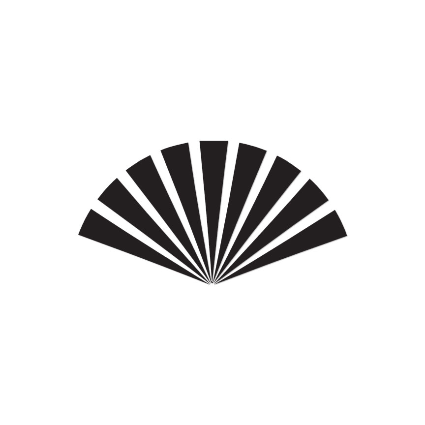 Chinese Oriental Fan – Vinyl Decal Sticker – Multiple Colors & Sizes – ebn3097