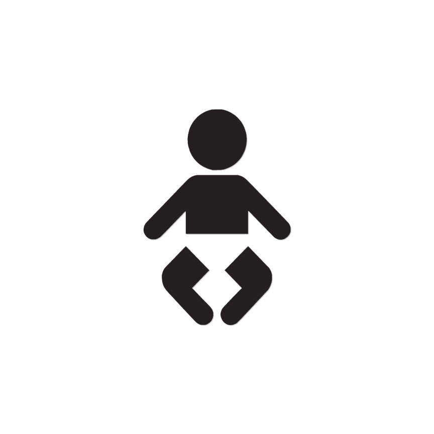 Stick Figure Baby – Vinyl Decal Sticker – Multiple Colors & Sizes – ebn3109