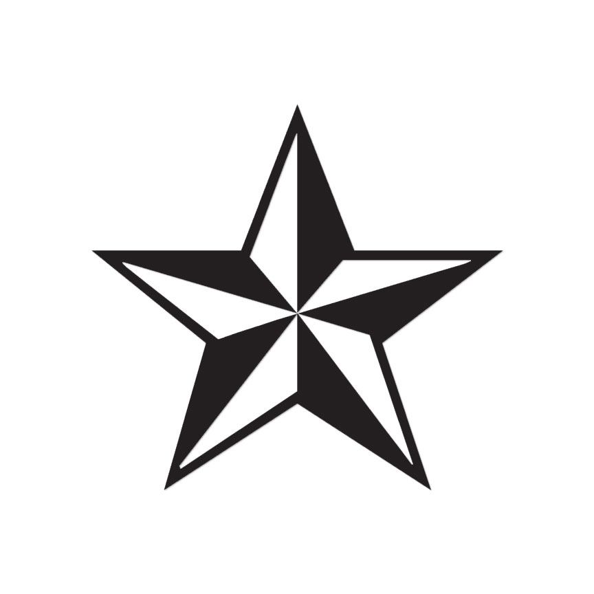 Nautical Lone Barn Star – Decal Sticker – Multiple Colors & Sizes – ebn3135