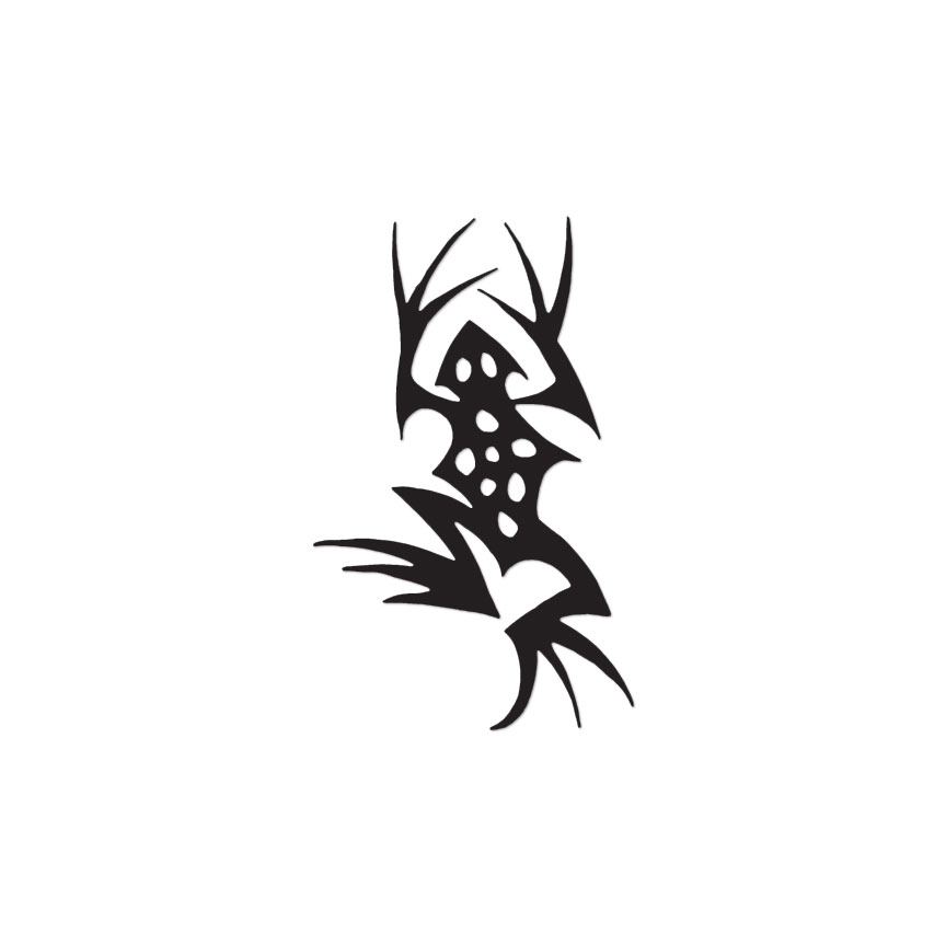 Frog Tribal Art – Vinyl Decal Sticker – Multiple Color & Sizes – ebn329