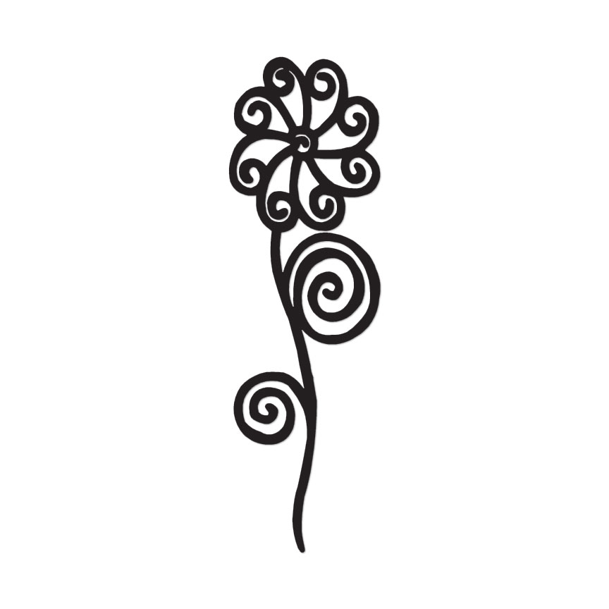 Daisy Swirl Flower – Vinyl Decal Sticker – Multiple Colors & Sizes – ebn3326