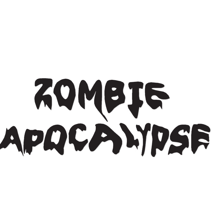 Zombie Apocalypse – Vinyl Decal Sticker – Multiple Colors & Sizes – ebn3372