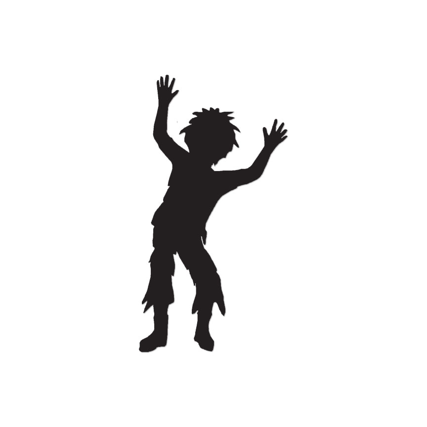Zombie Boy Child – Vinyl Decal Sticker – Multiple Colors & Sizes – ebn3373