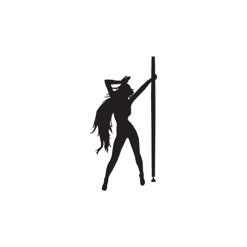 Stripper Pole Dancer Sexy – Decal Sticker – Multiple Colors & Sizes – ebn3392