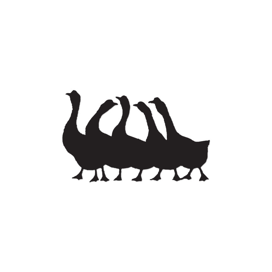 Flock of Geese – Vinyl Decal Sticker – Multiple Color & Sizes – ebn340