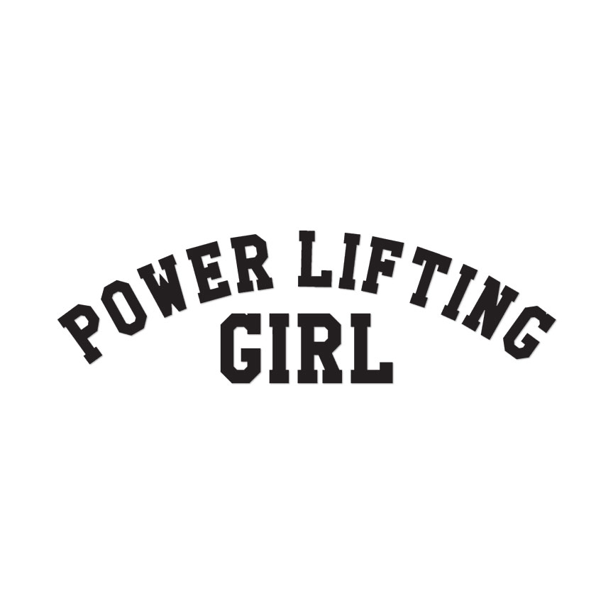 Power Lifting Girl – Vinyl Decal Sticker – Multiple Colors & Sizes – ebn3421