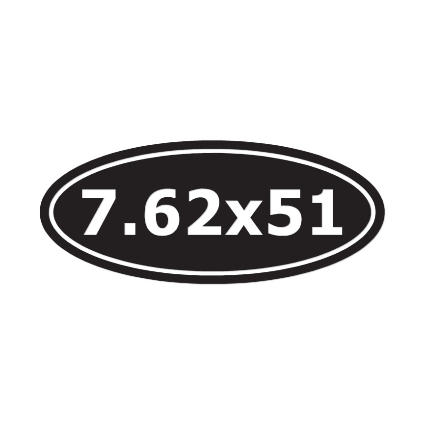 Ammo 7.62 x 51 – Vinyl Decal Sticker – Multiple Color & Sizes – ebn37