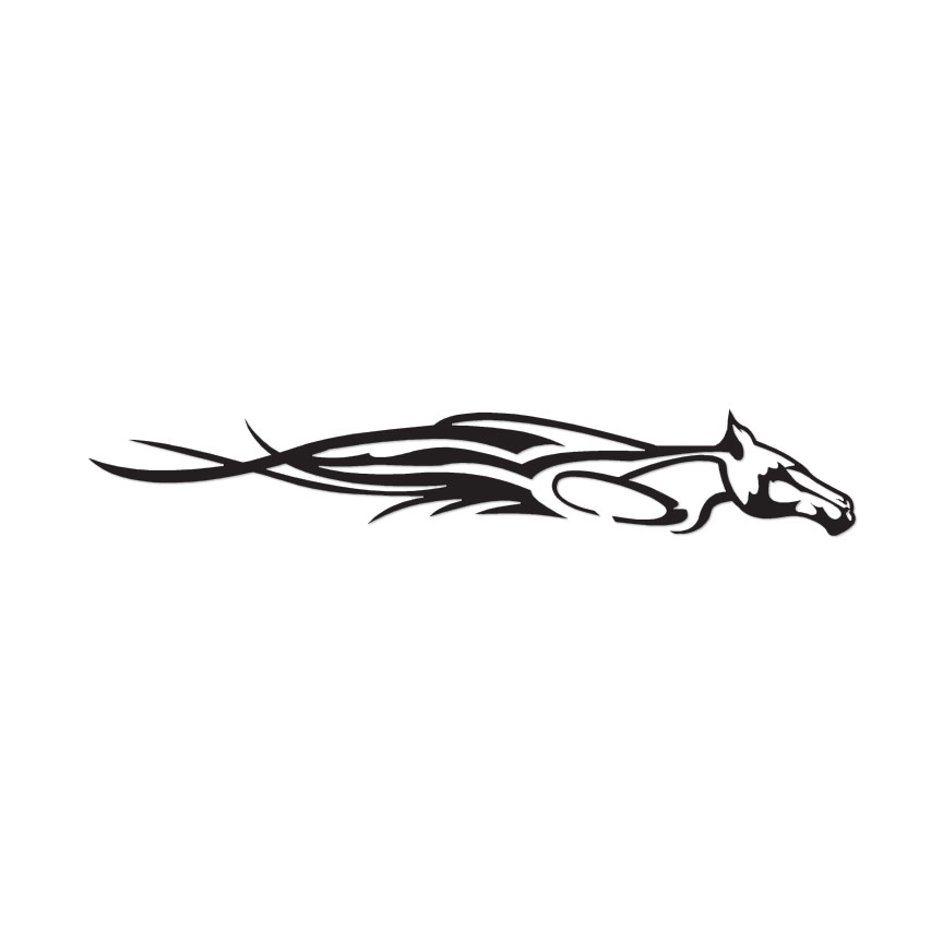 Horse Splash Flame Racing – Decal Sticker – Multiple Color & Sizes – ebn379