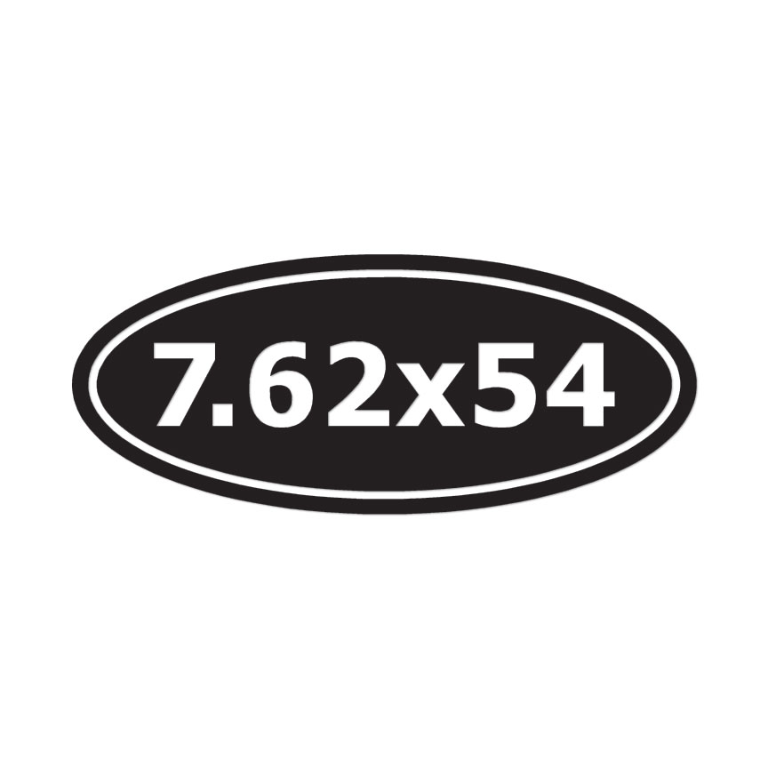 Ammo 7.62 x 54 – Vinyl Decal Sticker – Multiple Color & Sizes – ebn38