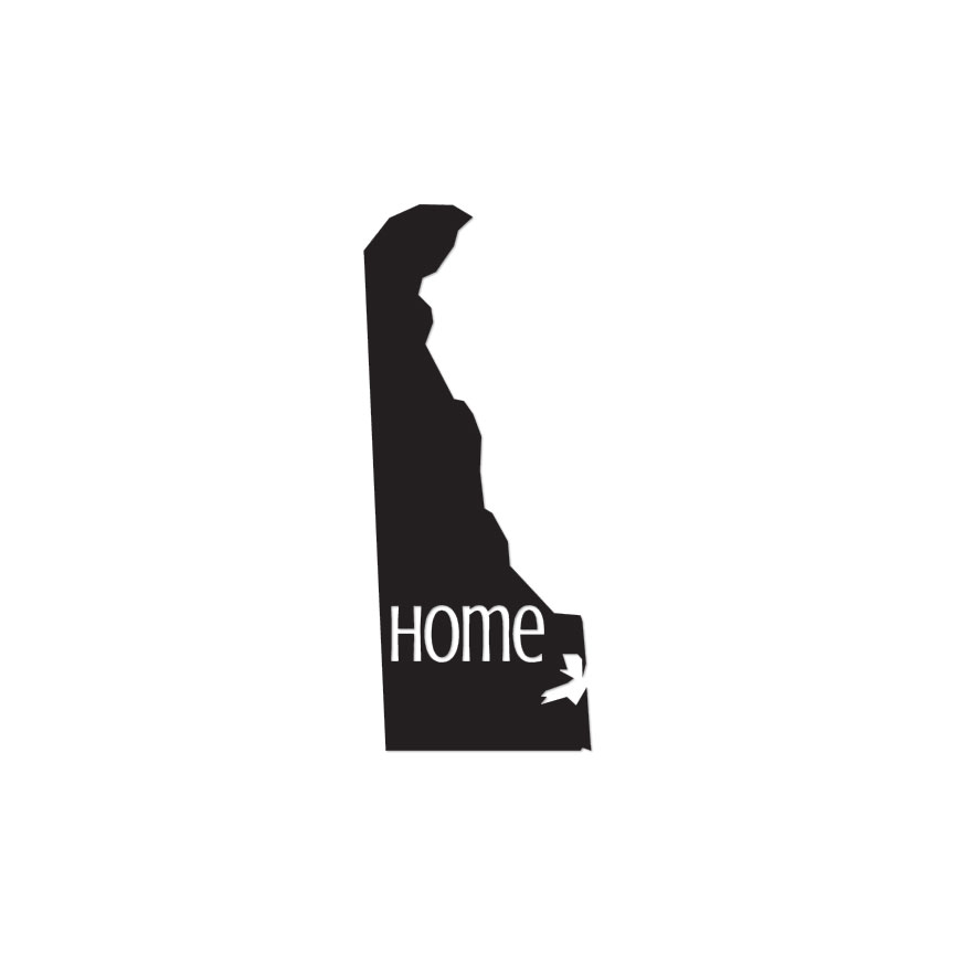 Delaware Home State – Vinyl Decal Sticker – Multiple Colors & Sizes – ebn3810