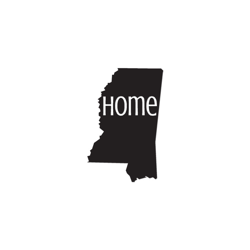 Mississippi Home State – Vinyl Decal Sticker – Multiple Colors & Sizes – ebn3826