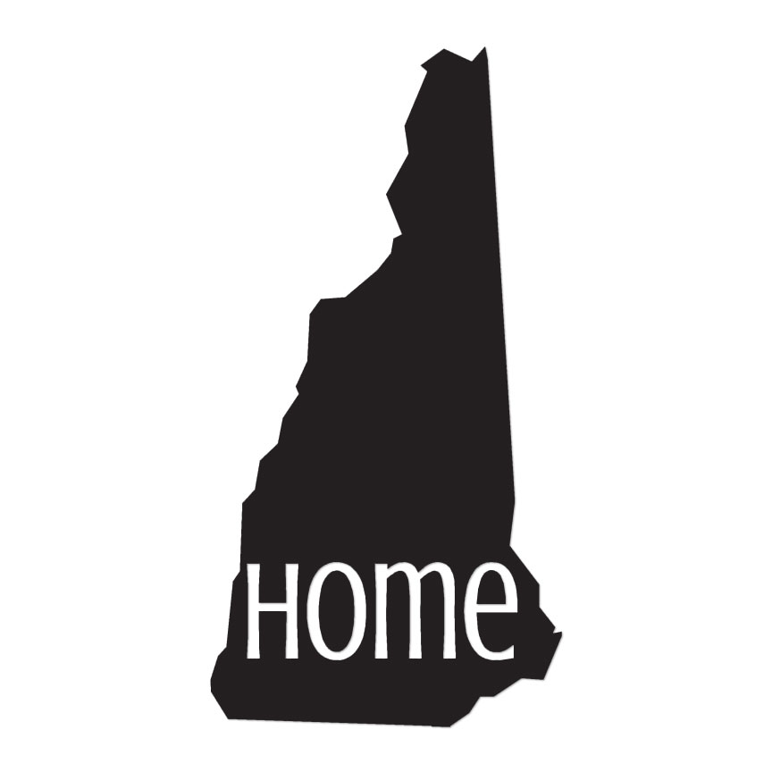 New Hampshire Home State – Decal Sticker – Multiple Colors & Sizes – ebn3831
