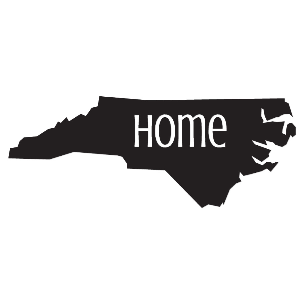 North Carolina Home State – Decal Sticker – Multiple Colors & Sizes – ebn3835