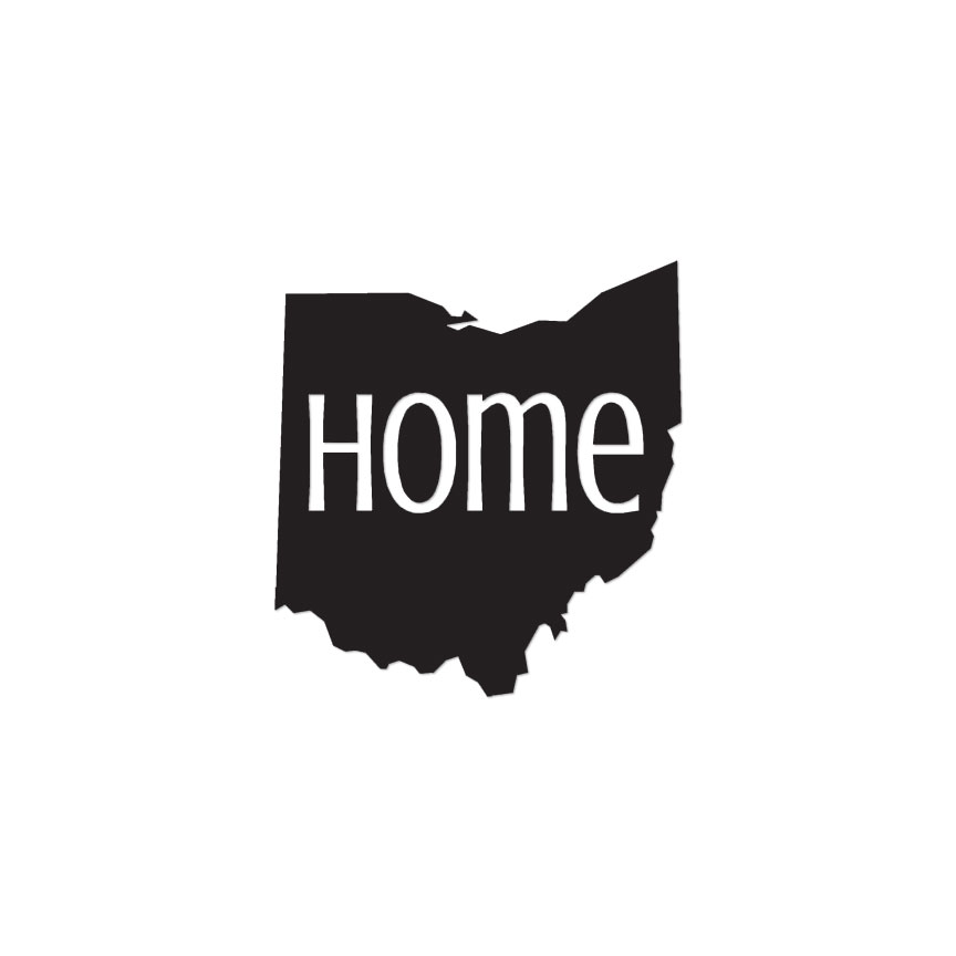 Ohio Home State – Vinyl Decal Sticker – Multiple Colors & Sizes – ebn3837