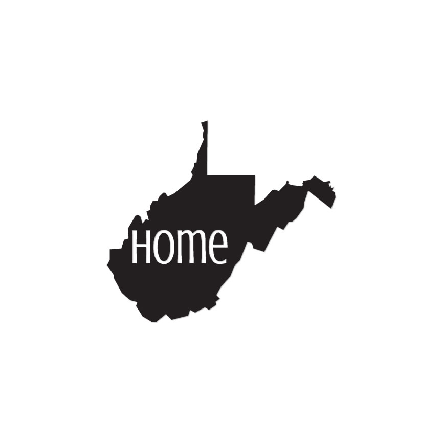 West Virginia Home State – Decal Sticker – Multiple Colors & Sizes – ebn3850