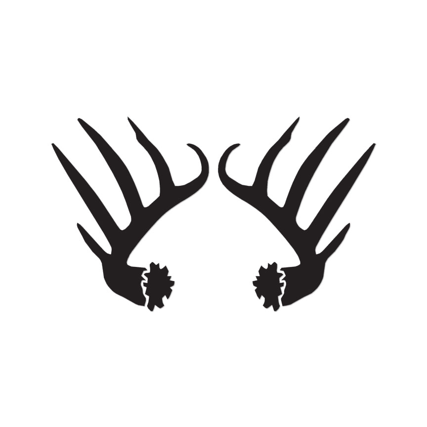Elk Deer Antler – Vinyl Decal Sticker – Multiple Colors & Sizes – ebn3869