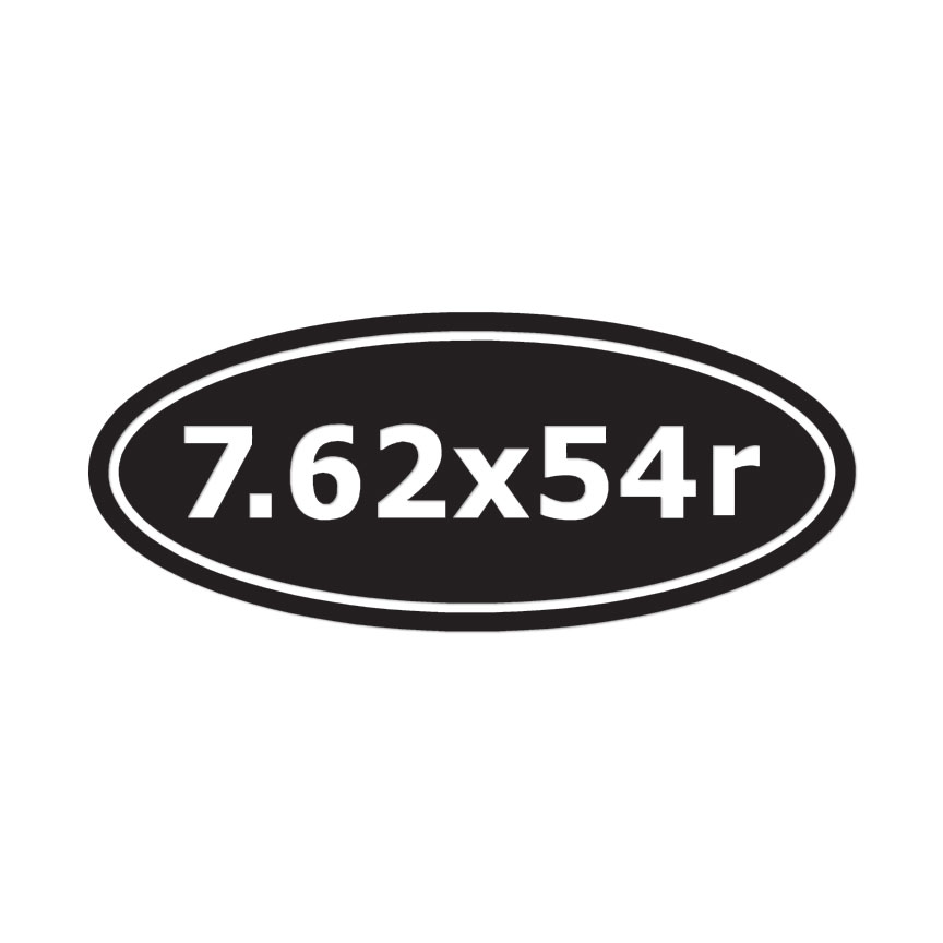 Ammo 7.62 x 54r – Vinyl Decal Sticker – Multiple Color & Sizes – ebn39