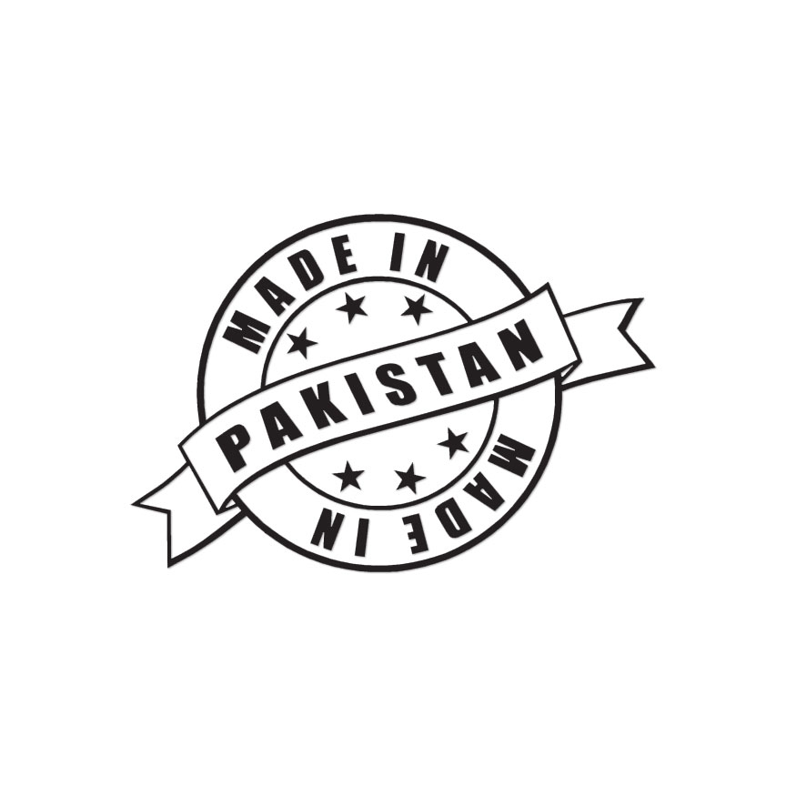 Made In Pakistan Stamp Logo – Decal Sticker – Multiple Colors & Sizes – ebn3947
