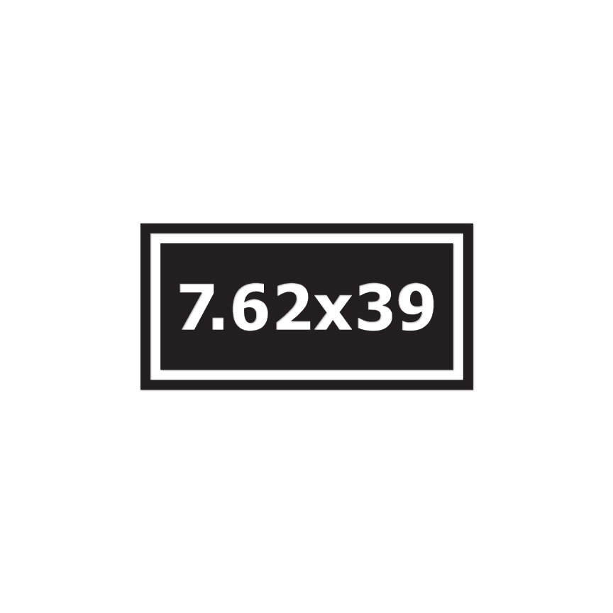 Ammo 7.62 x 39 Square – Vinyl Decal Sticker – Multiple Color & Sizes – ebn41