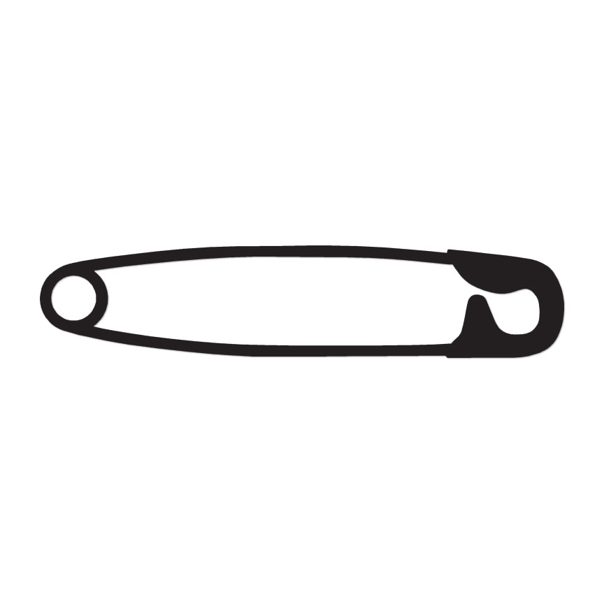 Safety Pin – Vinyl Decal Sticker – Multiple Colors & Sizes – ebn4223