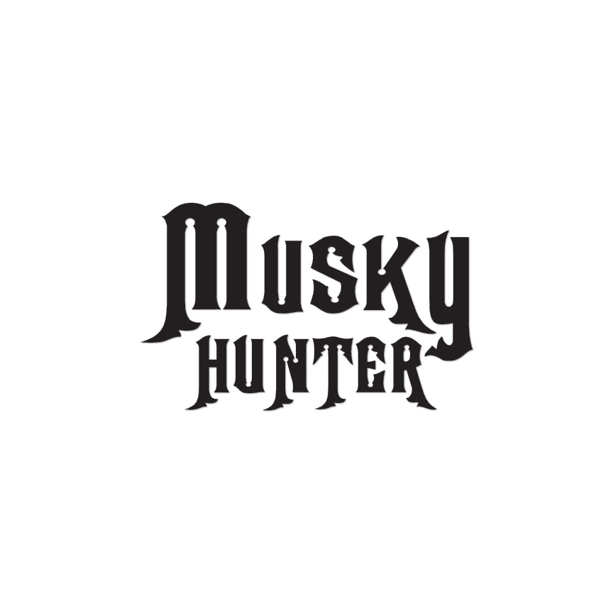 Musky Hunter Fishing – Vinyl Decal Sticker – Multiple Color & Sizes – ebn470