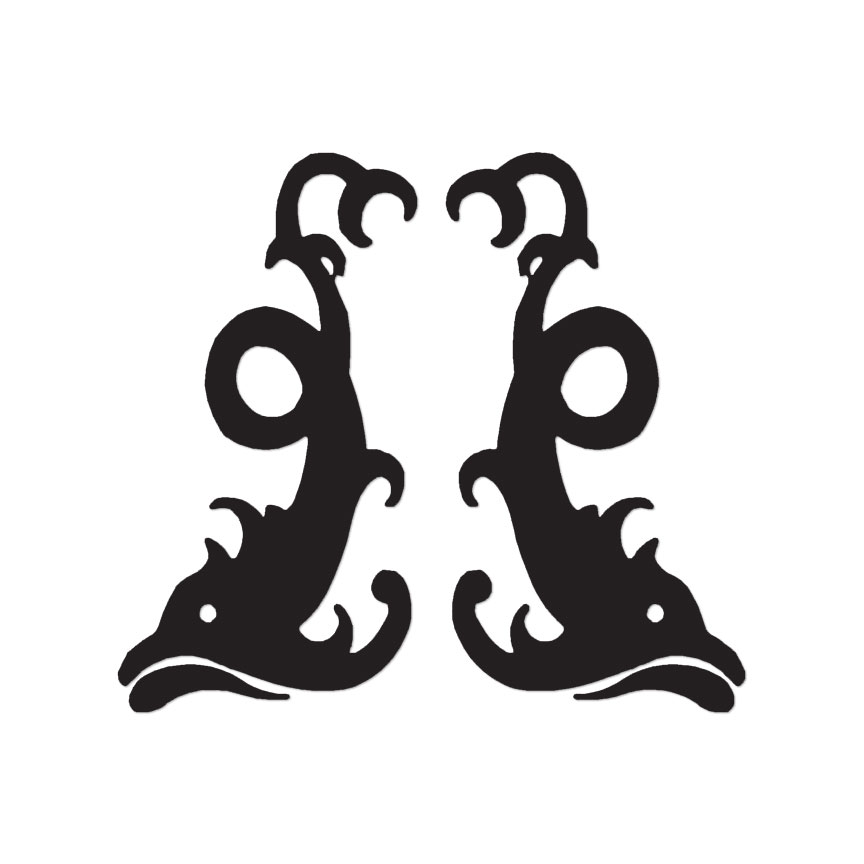 Pair of Tribal Fish – Vinyl Decal Sticker – Multiple Color & Sizes – ebn500