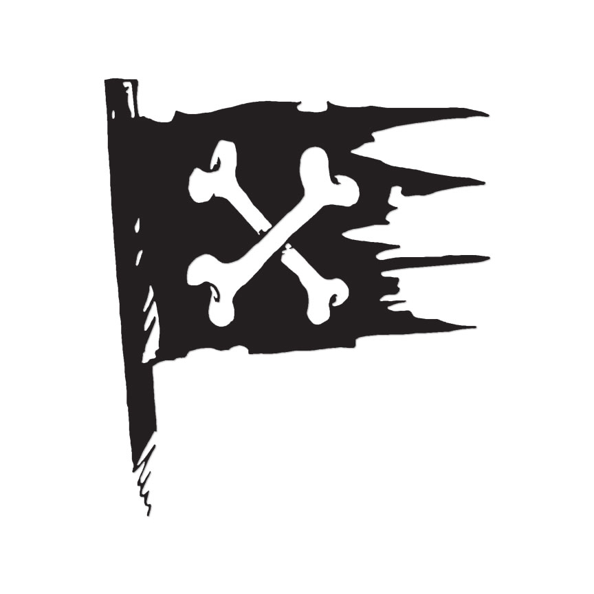 Pirate Flag Crossbones – Decal Sticker – Multiple Color & Sizes – ebn533