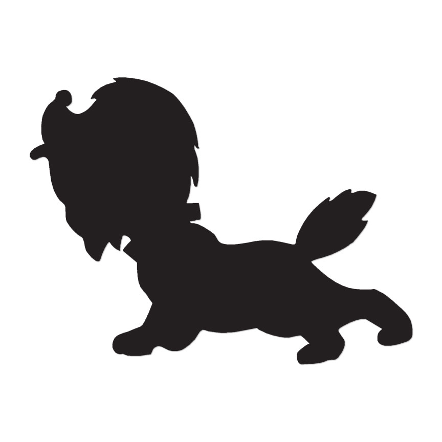 Puppy Dog Silhouette – Vinyl Decal Sticker – Multiple Color & Sizes – ebn549