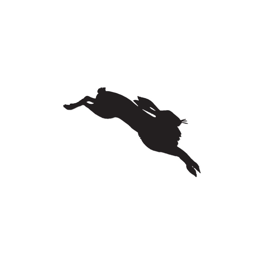 Bunny Rabbit Jackrabbit – Decal Sticker – Multiple Color & Sizes – ebn552