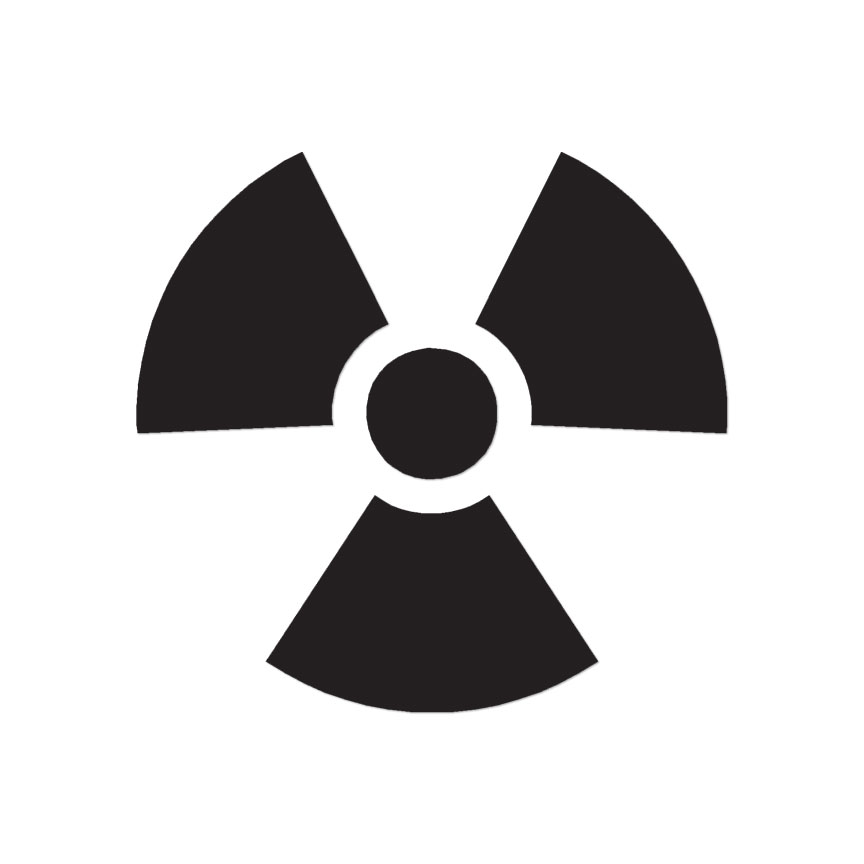 Radioactive Symbol – Vinyl Decal Sticker – Multiple Color & Sizes – ebn558