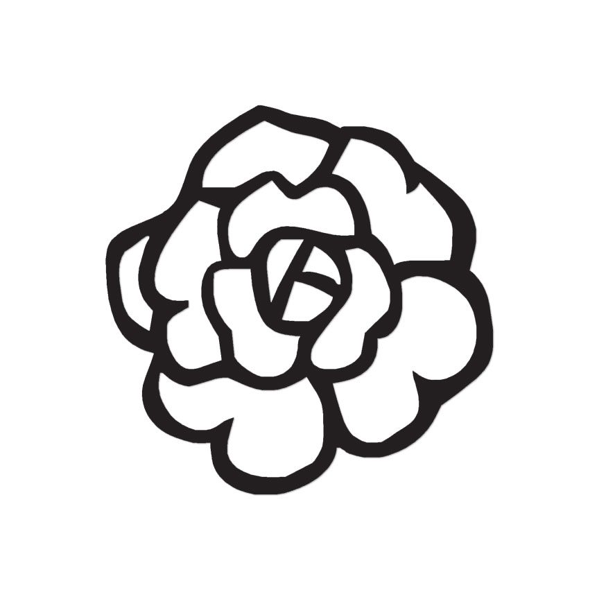 Rose Flower – Vinyl Decal Sticker – Multiple Color & Sizes – ebn581