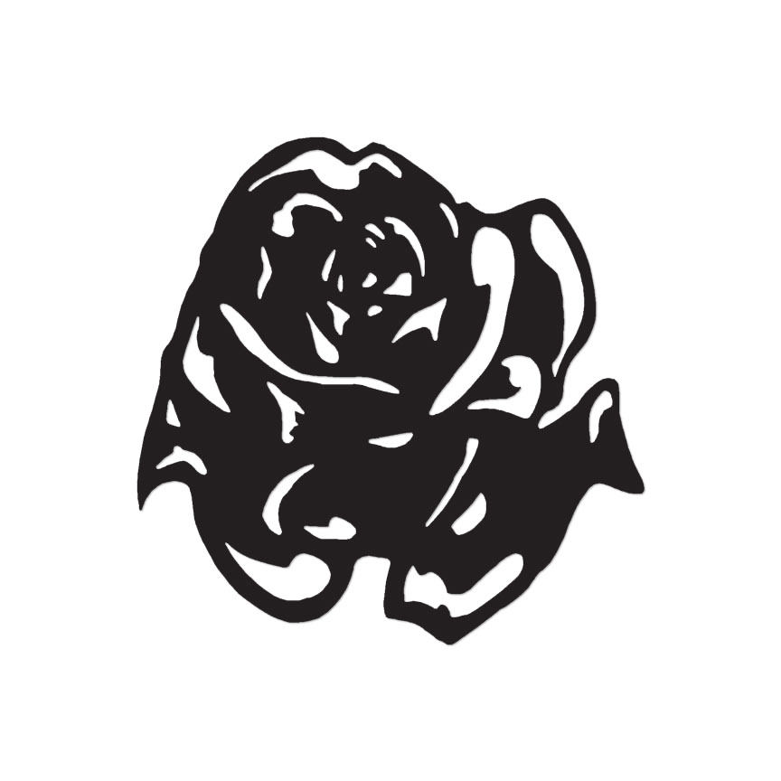 Flower Rose – Vinyl Decal Sticker – Multiple Color & Sizes – ebn582