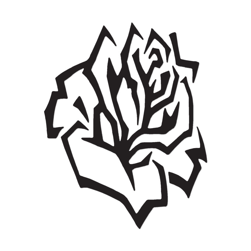 Rose Tribal Flower – Vinyl Decal Sticker – Multiple Color & Sizes – ebn584
