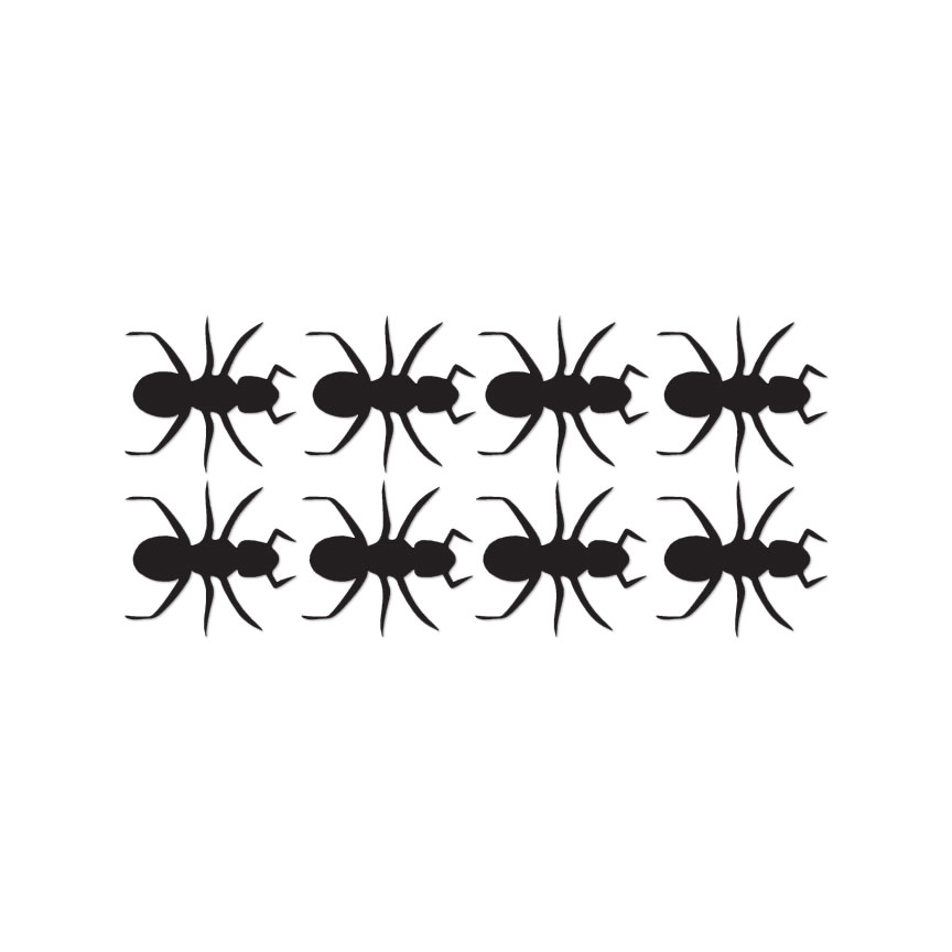 Eight Ants Insect – Vinyl Decal Sticker – Multiple Color & Sizes – ebn60