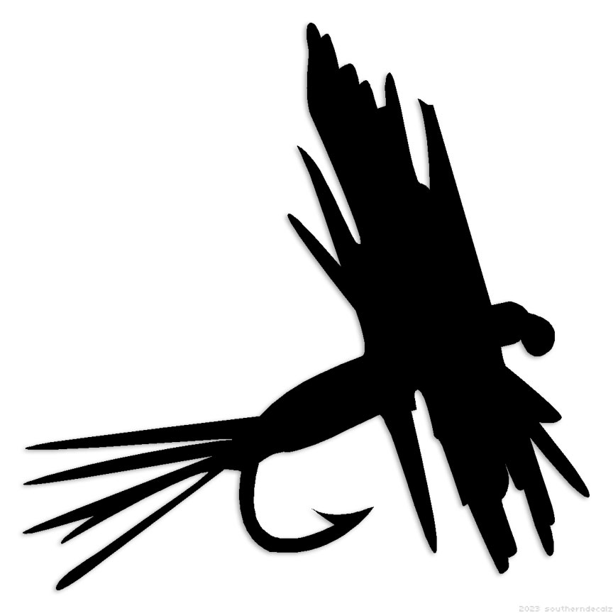 Fly Fishing Lure – Decal Sticker – Multiple Colors & Sizes – ebn6000