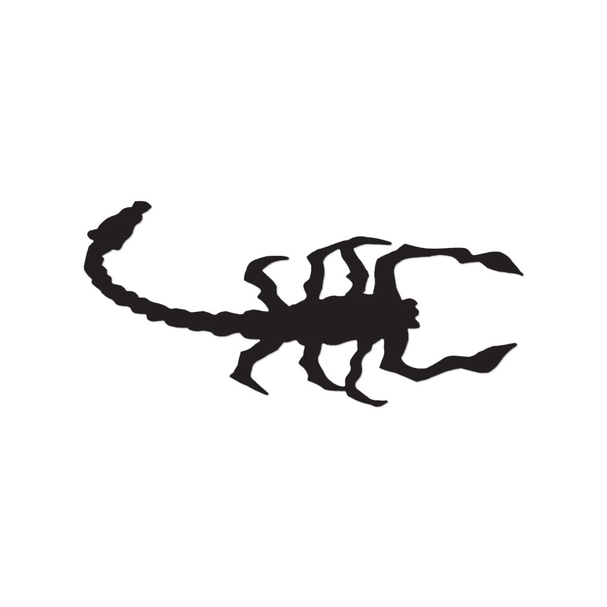 Scorpion Art – Vinyl Decal Sticker – Multiple Color & Sizes – ebn603