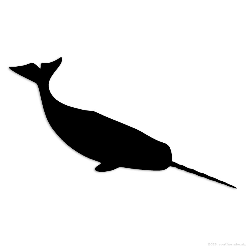 Narwhal – Decal Sticker – Multiple Colors & Sizes – ebn6055