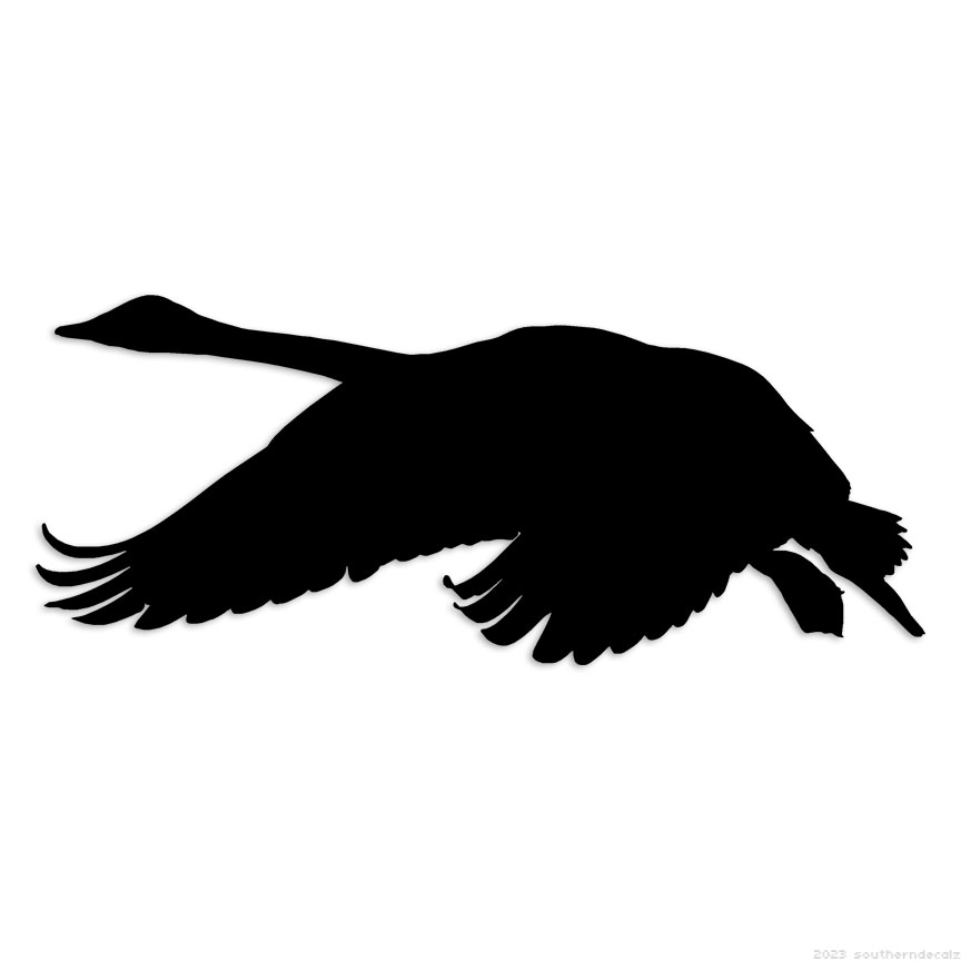 Goose Swan Flying – Decal Sticker – Multiple Colors & Sizes – ebn6061