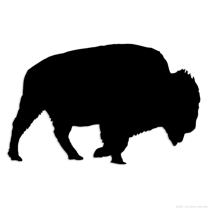 Bison Buffalo – Decal Sticker – Multiple Colors & Sizes – ebn6082
