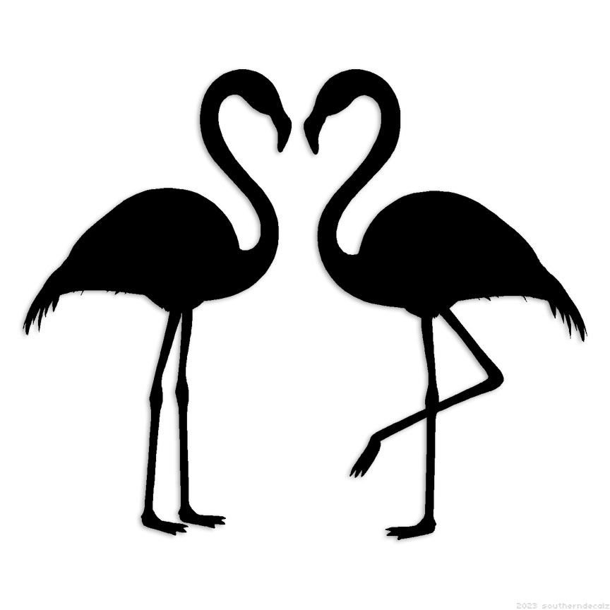 Flamingo Love – Decal Sticker – Multiple Colors & Sizes – ebn6123