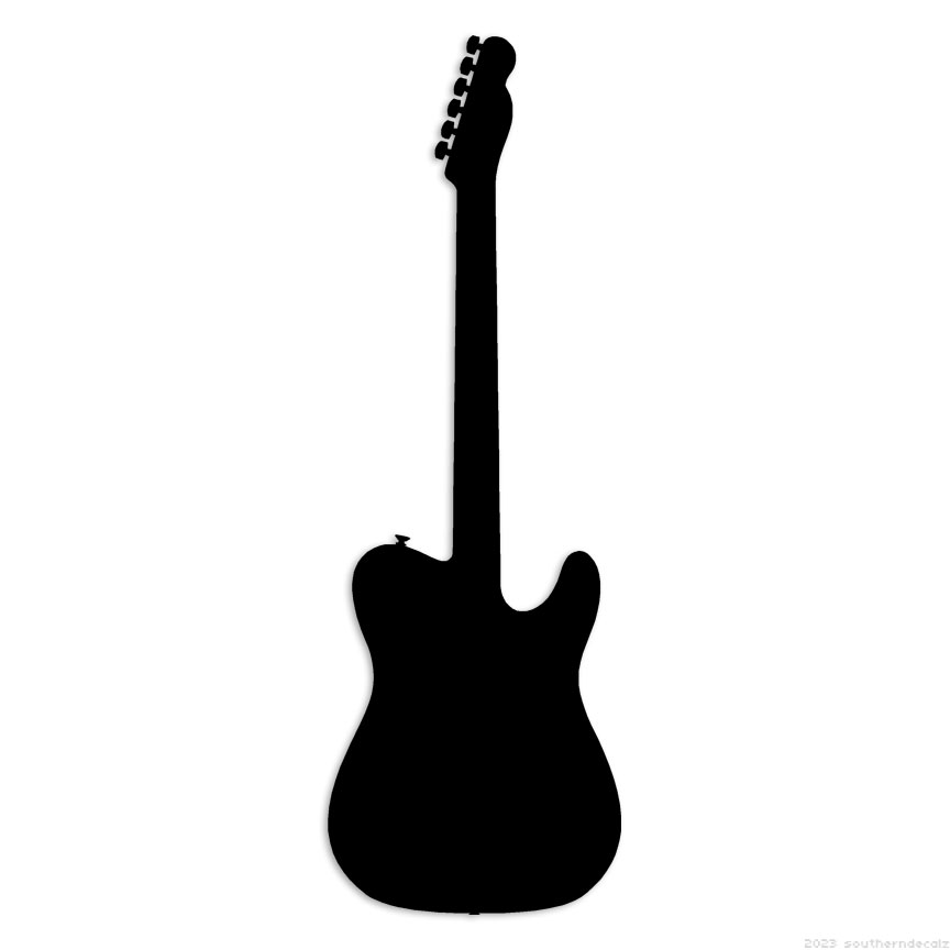 Guitar – Decal Sticker – Multiple Colors & Sizes – ebn6126