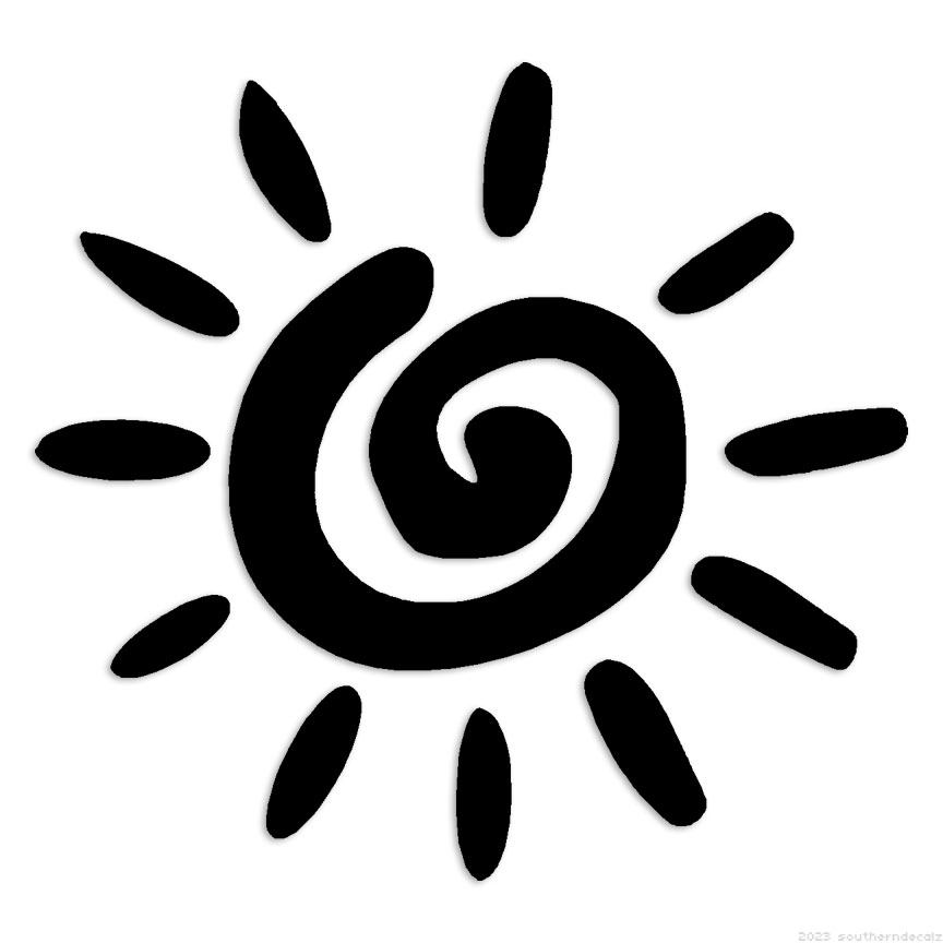 Sun – Decal Sticker – Multiple Colors & Sizes – ebn6146