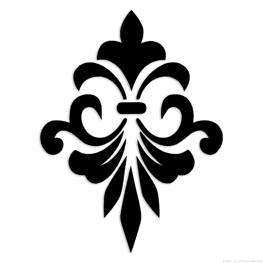 Fleur De Lis - Decal Sticker - Multiple Colors & Sizes - ebn6166