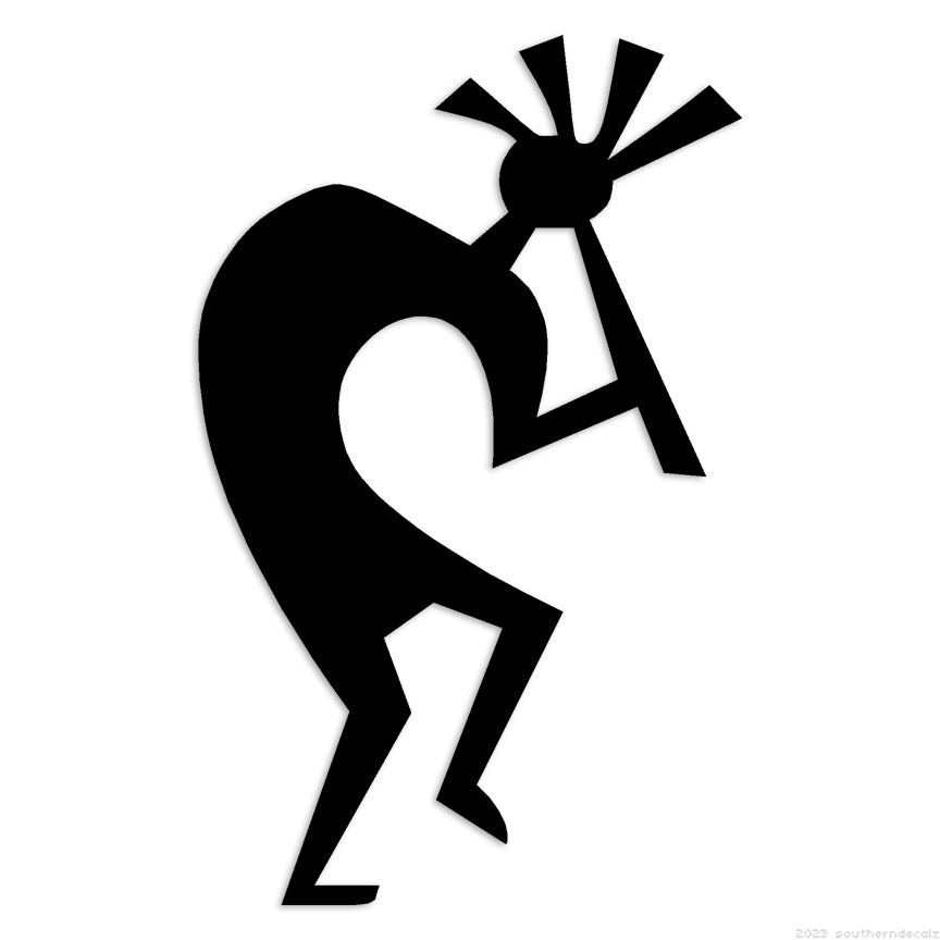 kokopelli Fertility – Decal Sticker – Multiple Colors & Sizes – ebn6168