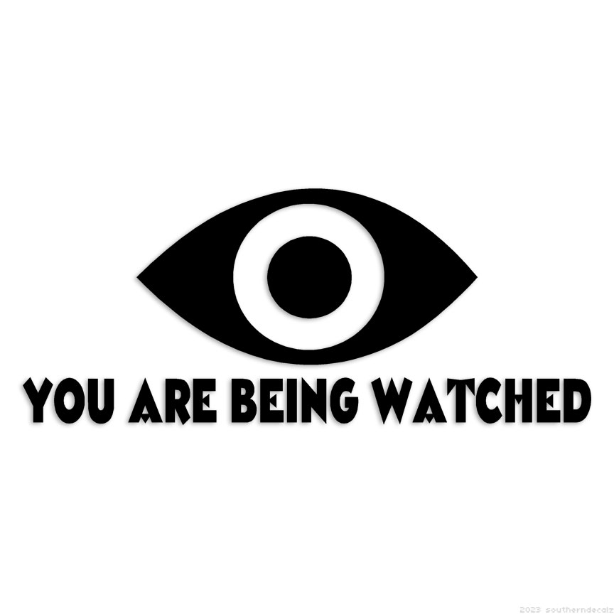 You Are Being Watched – Decal Sticker – Multiple Colors & Sizes – ebn6193