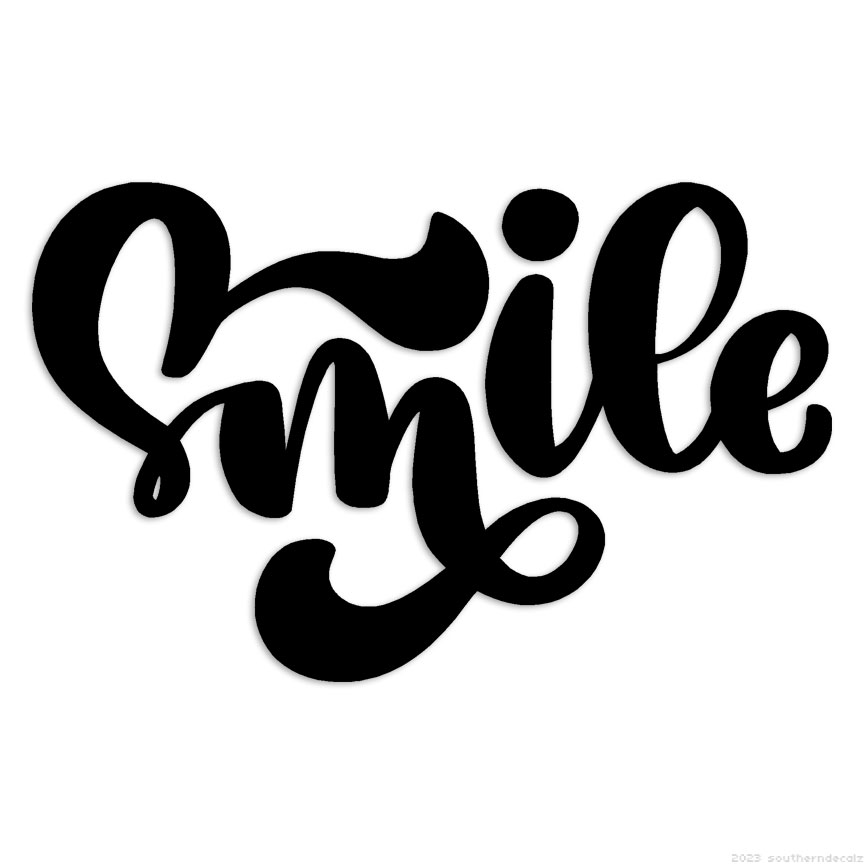 Smile – Decal Sticker – Multiple Colors & Sizes – ebn6250
