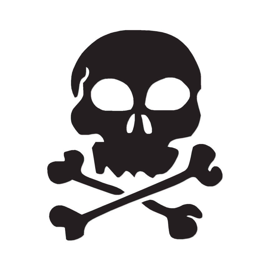Skull Crossbones – Vinyl Decal Sticker – Multiple Color & Sizes – ebn633